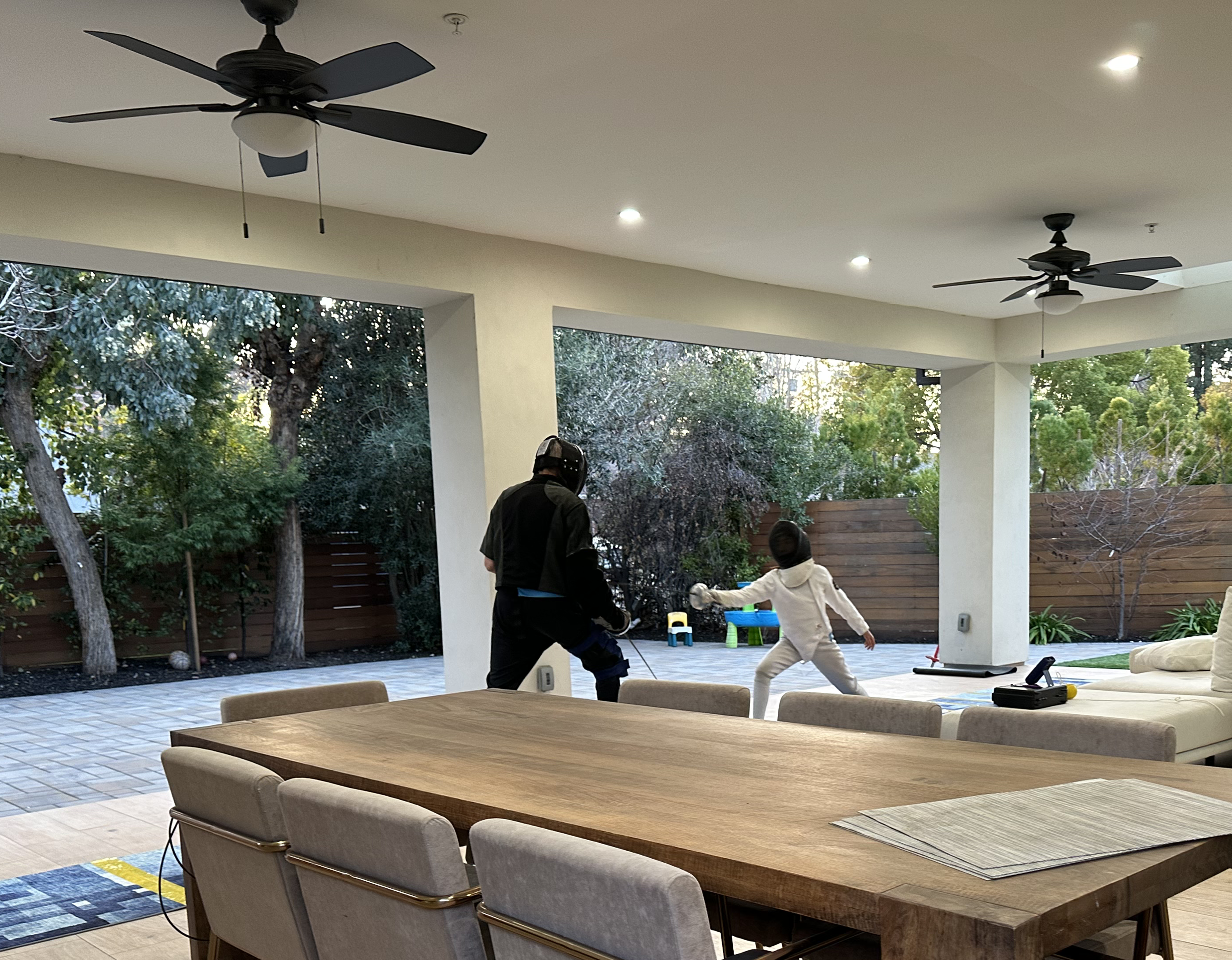 Training in a backyard