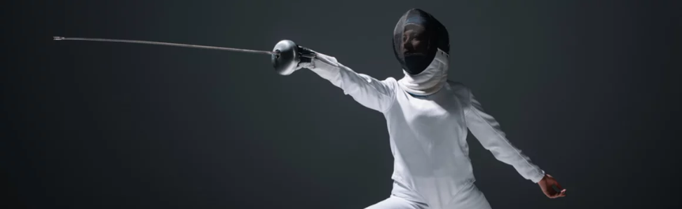 Fencer in action
